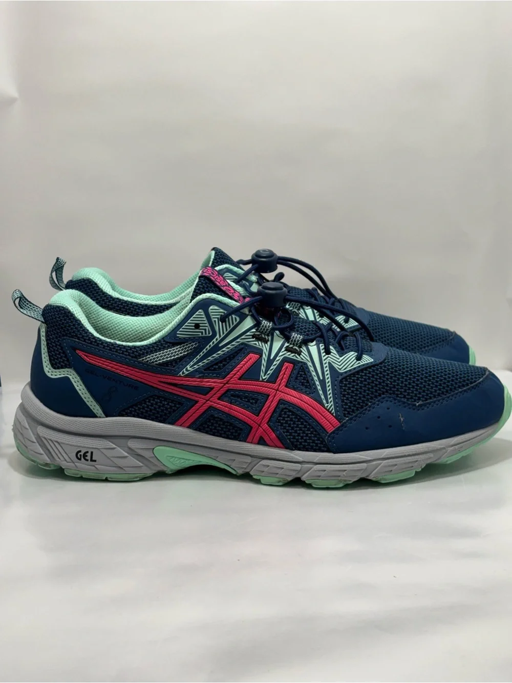 Asics Gel-Venture 8 Women's Size 11 Blue/Pink Running Shoes Sneakers 1012B230